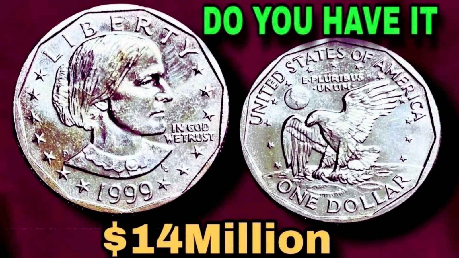 Rare 1999 P Susan B. Anthony Dollar Coin Found in Junk Box Becomes $14 Million Treasure